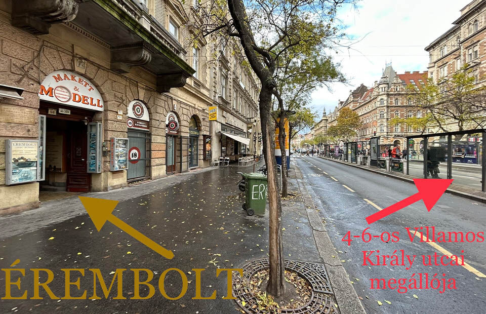 A Pesti Érmés bejárata, Erzsébet körút 56., Budapest VII.